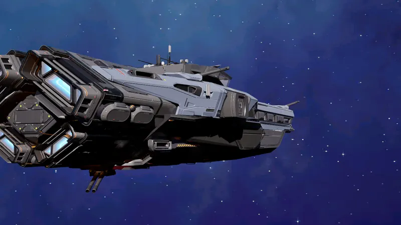 Four engines, one long road – warp takes real time: one light-year, one minute.